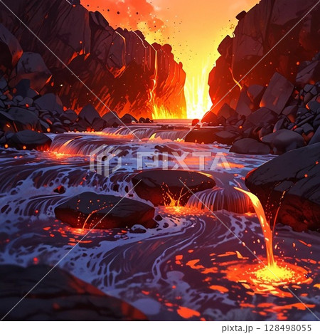 溶岩の川 128498055