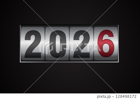 mechanical counter showing 2026 128498172