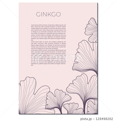 ginkgo leaves background 128498202