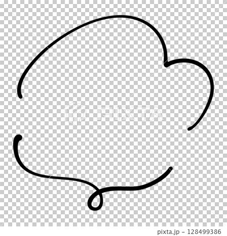 吹き出し 手書き シンプル ゆるい かわいい 吹き出し 手書き シンプル ゆるい かわいい 128499386