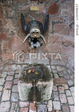 ドイツ・マールブルク城の噴水 128499637