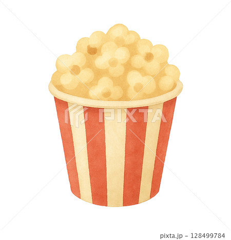 【夏】お祭りのポップコーンのイラスト 128499784