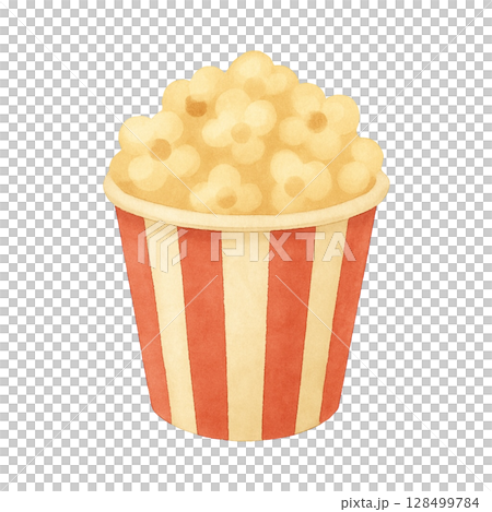 【夏】お祭りのポップコーンのイラスト 128499784