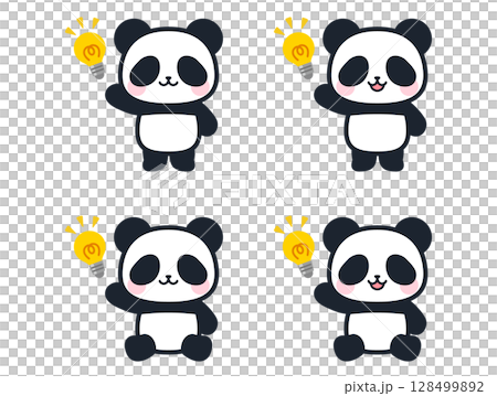 鼓舞人心的可愛迷你熊貓插畫集 128499892