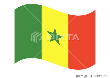 Illustration of Waving Senegal National Flag Illustration of Waving Senegal National Flag 128499936
