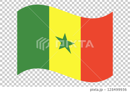 Illustration of Waving Senegal National Flag Illustration of Waving Senegal National Flag 128499936