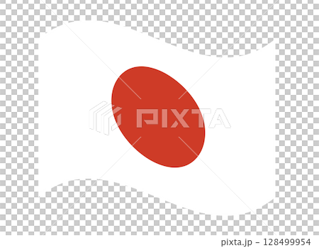 Artistic Illustration of Waving Japan National Flag Artistic Illustration of Waving Japan National Flag 128499954