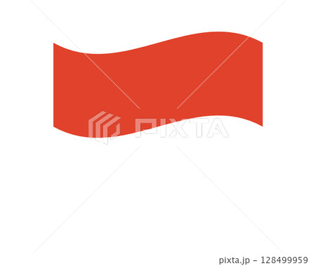 Creative Artwork of Waving Indonesia National Flag 128499959