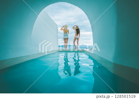 ギリシャのサントリーニ島の美しい風景 128501519