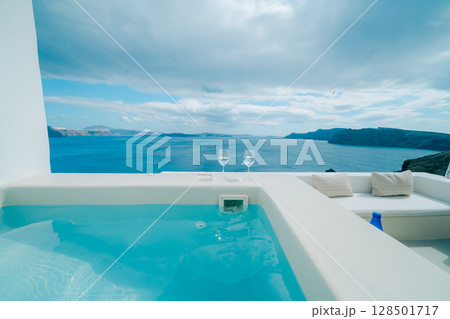 ギリシャのサントリーニ島の美しい風景 ギリシャのサントリーニ島の美しい風景 128501717