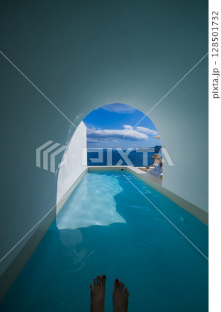 ギリシャのサントリーニ島の美しい風景 ギリシャのサントリーニ島の美しい風景 128501732