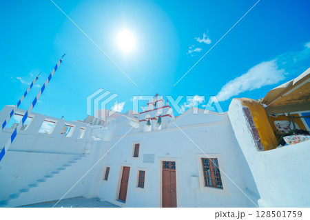 ギリシャのサントリーニ島の美しい風景 128501759