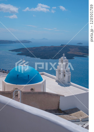 ギリシャのサントリーニ島の美しい風景 128501789