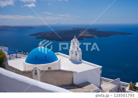 ギリシャのサントリーニ島の美しい風景 ギリシャのサントリーニ島の美しい風景 128501793