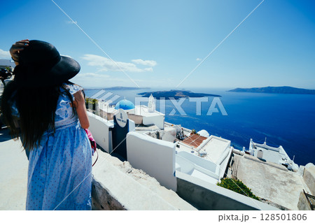 ギリシャのサントリーニ島の美しい風景 ギリシャのサントリーニ島の美しい風景 128501806