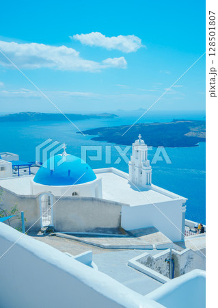 ギリシャのサントリーニ島の美しい風景 128501807