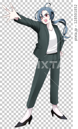 穿西裝的女人,全身,謹慎 穿西裝的女人,全身,謹慎 128501852