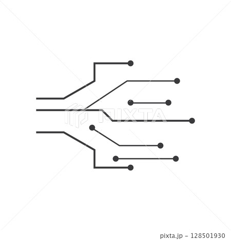 Circuit line icon 128501930
