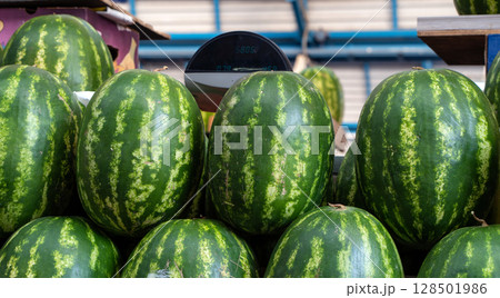 Lots of watermelons in the city market. Lots of watermelons in the city market. 128501986