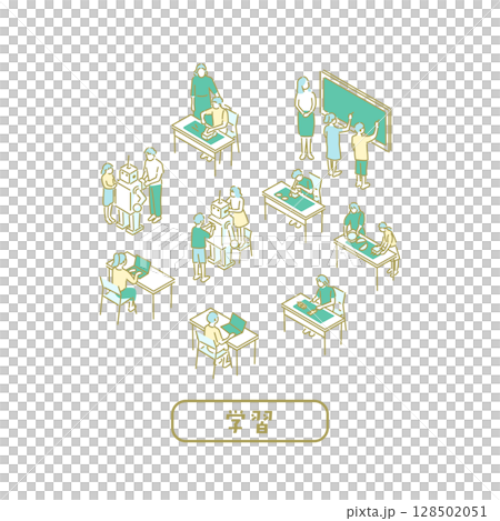 学習／先生のためのイラスト 128502051