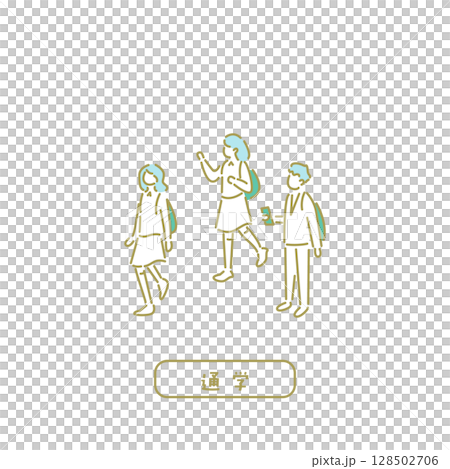 學校/教師插圖 學校/教師插圖 128502706