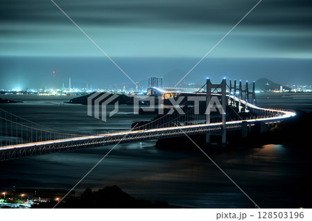 瀬戸大橋の夜景 128503196