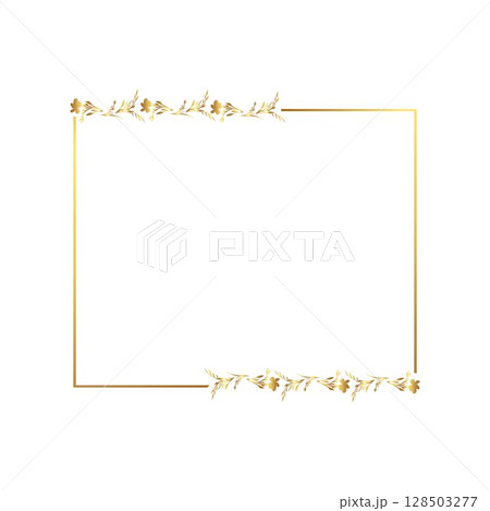 Golden warm gold border frame Golden warm gold border frame 128503277