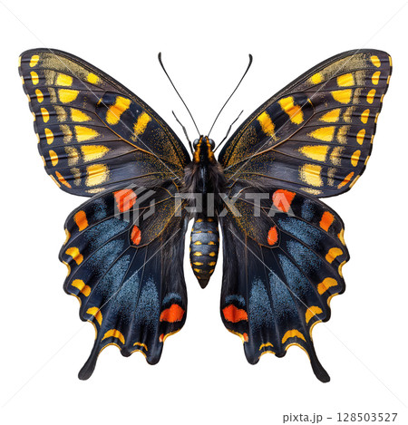 Tropical butterfly isolated on white background 128503527