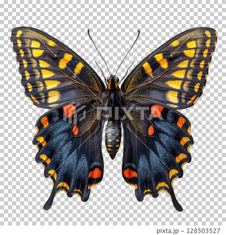 Tropical butterfly isolated on white background 128503527