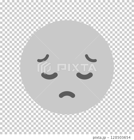 悲傷、沮喪表情符號 - 帶有失望或沮喪表情的負面情緒圖像 128503654