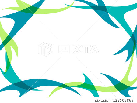 グリーンの流線型の背景イラスト グリーンの流線型の背景イラスト 128503865