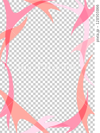 ピンク色の流線型の背景イラスト　縦型 128503866