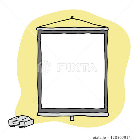 シンプルな縦型プロジェクターフレーム シンプルな縦型プロジェクターフレーム 128503914