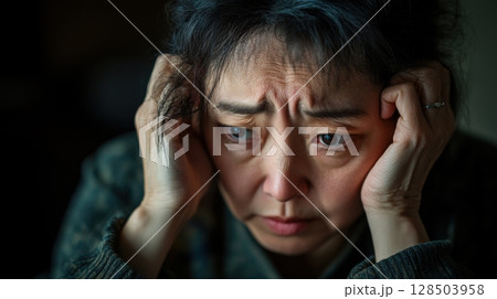 Woman Experiencing Stress and Anxiety 128503958