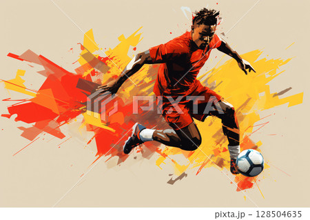 Football shooting, A minimal illustration of dynamic sport Football shooting, A minimal illustration of dynamic sport 128504635