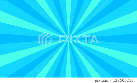 Retro blue sun rays on halftone bg. Pop art comic cartoon Retro blue sun rays on halftone bg. Pop art comic cartoon 128506213