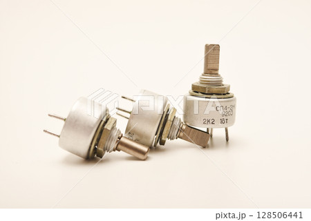 Potentiometers. Variable resistors. Devices for voltage changes. Potentiometers. Variable resistors. Devices for voltage changes. 128506441