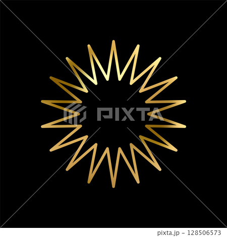 Outline Gold Star icon. Holiday stars line art 128506573