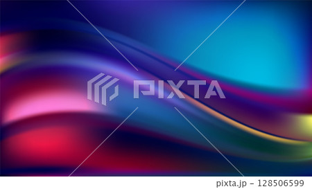 Abstract fluid iridescent wave Vector flow background. 128506599