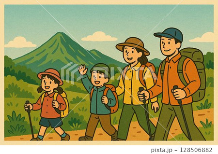 家族でハイキング　イメージ 128506882