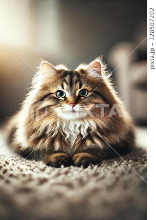 猫　ノルウェージャンフォレストキャット 128507202