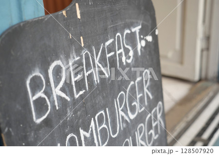 Breakfast Special Sign at a Charming Caf 128507920