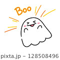 陽気なおばけのイラスト（ハロウィン素材） 128508496