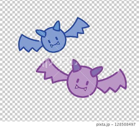 Cute bat illustration (Halloween material) Cute bat illustration (Halloween material) 128508497