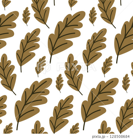Leaves seamless pattern. Autumn botanical pattern. 128508684