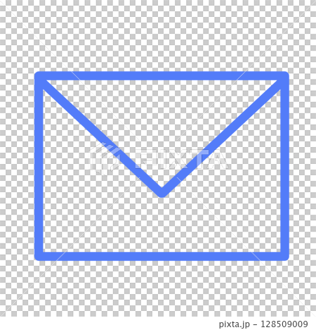Simple blue email illustration letter envelope icon material Simple blue email illustration letter envelope icon material 128509009