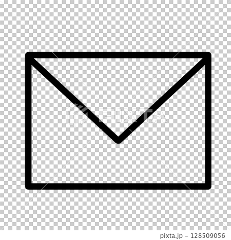 Simple black email illustration letter envelope icon material Simple black email illustration letter envelope icon material 128509056