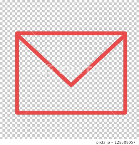 Simple red mail illustration letter envelope icon material Simple red mail illustration letter envelope icon material 128509057