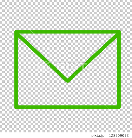 Simple green email illustration letter envelope icon material 128509058