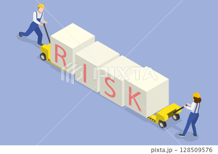 3D Isometric Flat Vector Illustration of Risk...のイラスト素材 [128509576] - PIXTA